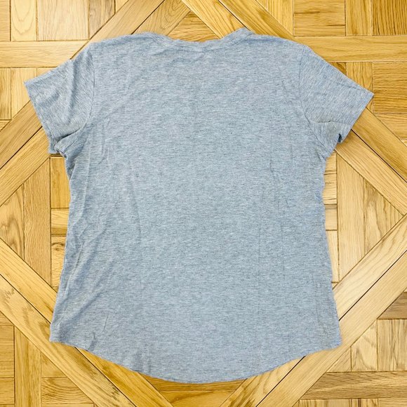 Vince T-Shirt Heather Grey Pima Cotton Size Small - Picture 3 of 5